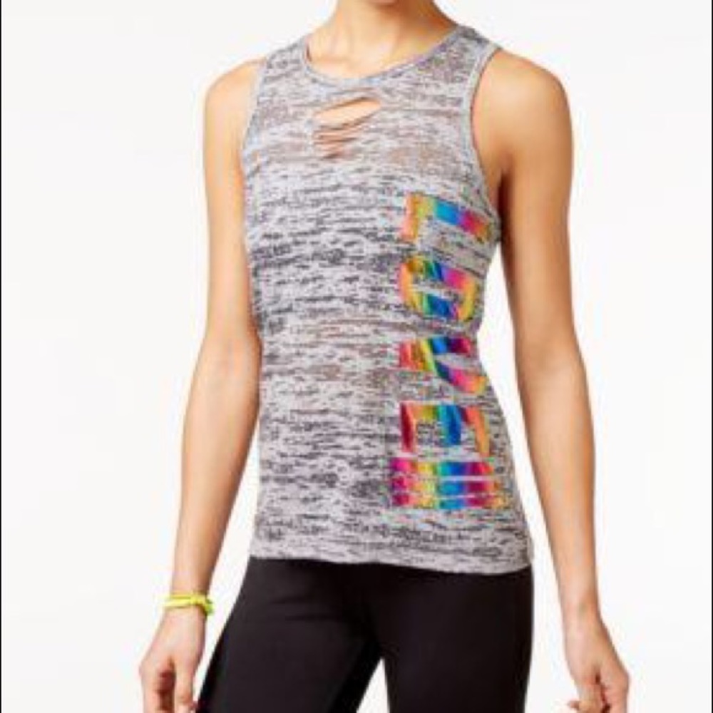 Material Girl Cutout Detail Workout Tank NWT